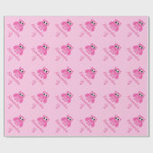 Papier Cadeau Petit hibou 1er anniversaire petite fille papier d (Plat)