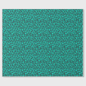 Papier Cadeau Petit imprimé léopard bleu fluorescent (Plat)