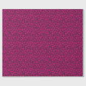Papier Cadeau Petit imprimé léopard rose fluorescent (Plat)