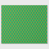 Papier Cadeau Petit Jacquard vert Lucky Clover St. Patrick's Day (Plat)