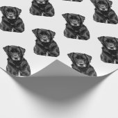 Papier Cadeau Petit Labrador Chien noir Chien Chien Chien Chien  (Coin)