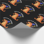Papier Cadeau Petit Magicien Drôle de Lézard Punir Fond Sombre (Coin)