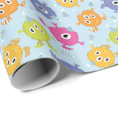 Papier cadeau - Petit monstre (Coin rond)