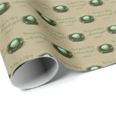 Papier Cadeau Petit nid d'oiseaux avec Oeuf moucheté bleu Tan pe (Coin rond)