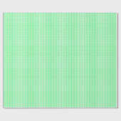 Papier Cadeau Petit papier d'emballage de guingan vert clair et (Plat)