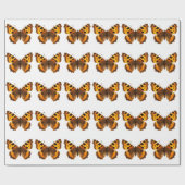 Papier Cadeau Petit papillon isolé de tortue (Plat)