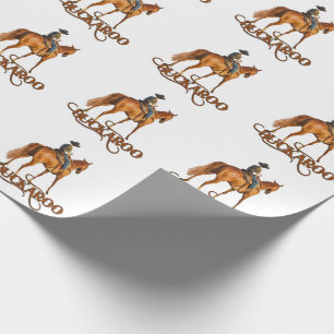 Papier Cadeau Petit Petit Cowboy de Buckaroo Ouest mignon