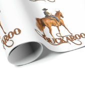 Papier Cadeau Petit Petit Cowboy de Buckaroo Ouest mignon (Coin rond)