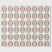 Papier Cadeau Petit Petit Petit Petit Chien Chien Chien Mignonne (Plat)