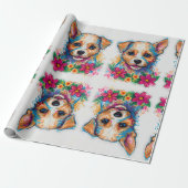 Papier Cadeau Petit Petit Petit Petit Chien Chien Chien Mignonne (Déroulé)