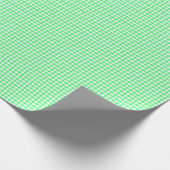 Papier Cadeau Petit pied-de-poule vert clair et blanc (Coin)