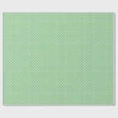 Papier Cadeau Petit Pois blanc chic vert pomme (Plat)