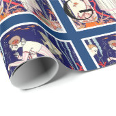 PAPIER CADEAU PETIT POISSON ÉTONNANT, MODE BEAUTÉ ART DÉCO (Coin rond)