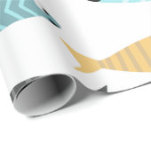 Papier Cadeau Petit poisson mignon design coloré (Coin rond)