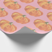Papier Cadeau Petit rose de citrouilles de chute (Coin)