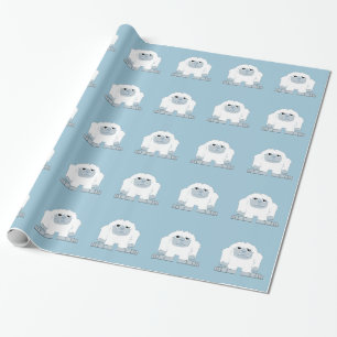 Papier Cadeau Petit Yeti mignon