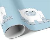 Papier Cadeau Petit Yeti mignon (Coin rond)
