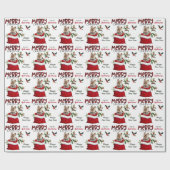 Papier Cadeau Petit Yorkshire Terrier Chien de Noël Sac cadeau (Plat)