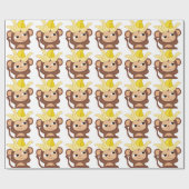 Papier Cadeau Petite collection 119 de singe (Plat)