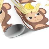 Papier Cadeau Petite collection 119 de singe (Coin rond)