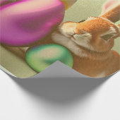 Papier Cadeau Petite collection de lapins et d'oeufs de Pâques (Coin)