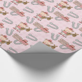 Papier Cadeau Petite cow-girl rose (Coin)