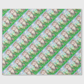 Papier Cadeau Petite créature animale de furet mignonne (Plat)
