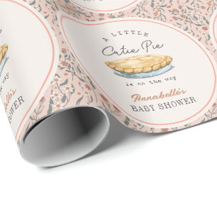 Papier Cadeau Petite Douceur Rose Fleurie Baby Shower
