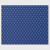 Papier Cadeau Petite Étoile Blanche De David Navy Bleu (Plat)