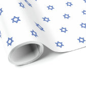 Papier Cadeau Petite Étoile Bleue De David Blanc (Coin rond)