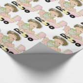 Papier Cadeau Petite fille avec la poupée et le landau (Coin)