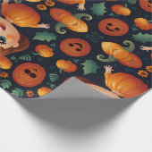 Papier Cadeau Petite fille Citrouille (Coin)