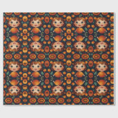 Papier Cadeau Petite fille Citrouille (Plat)