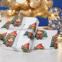 Petite fille Elf Xmas Magie