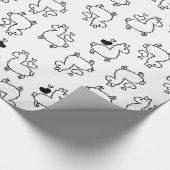 Papier Cadeau Petite folie de silhouette de lama (Coin)