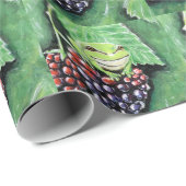 Papier Cadeau Petite grenouille d'arbre sur une peinture de Blac (Coin rond)