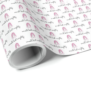 Papier Cadeau Petite mais puissante fille bébé arc-en-ciel