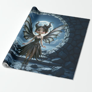Papier Cadeau Petite Ombre Lunaire, la Féerique Gothique Mignonn