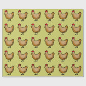 Papier Cadeau Petite poule mignonne (Plat)