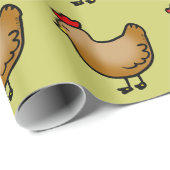 Papier Cadeau Petite poule mignonne (Coin rond)