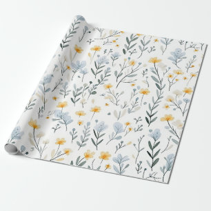 Papier Cadeau Petite pouponnière Fleur sauvage de jardin coloré