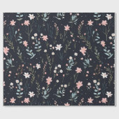 Papier Cadeau Petite pouponnière Fleur sauvage de jardin coloré  (Plat)