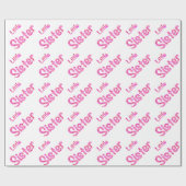 Papier Cadeau Petite soeur typographie (Plat)