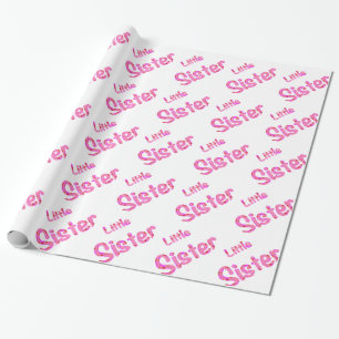 Papier Cadeau Petite soeur typographie