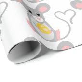 Papier Cadeau Petite souris (Coin rond)