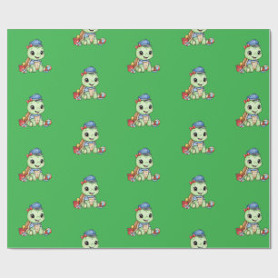 Papier Cadeau Petite Tortue Mignonne