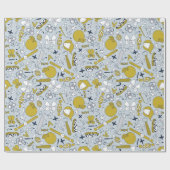 Papier Cadeau Petites choses scolaires éparpillées (Plat)