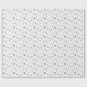 Papier Cadeau Petites Étoiles, bois de rose et lavande (Plat)