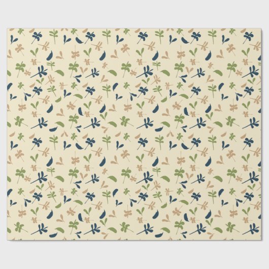 Papier Cadeau Petites Feuilles (Plat)