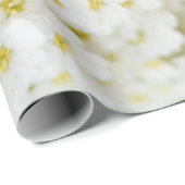 Papier Cadeau Petites fleurs blanches motif (Coin rond)